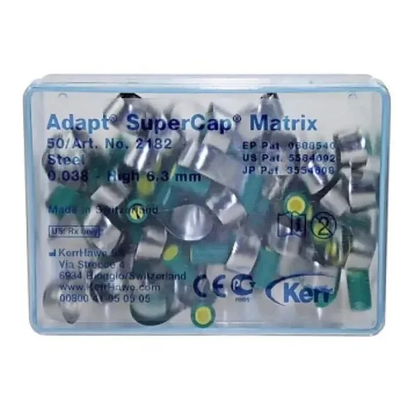 Matrici  metalice  Adapt Supercap 0.038mm/6.3mm verzi 50 bucati Kerr