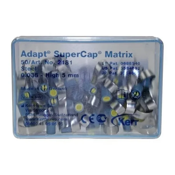 Matrici metalice  Adapt SuperCap 0.038/5.0 mm albastre 50 bucati Kerr
